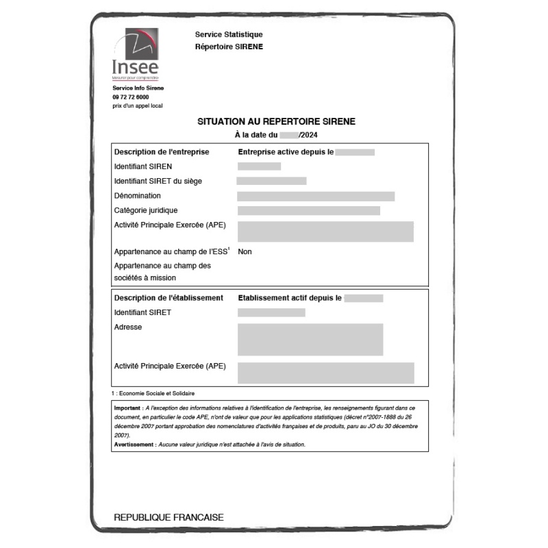 copy of Certificate of Social Security Contributions