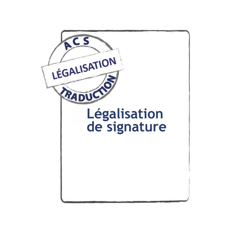 Authentification de signature pour légalisation de traduction certifiée